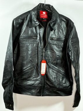 Laverapelle Men's Black Lambskin Leather Zip Jacket